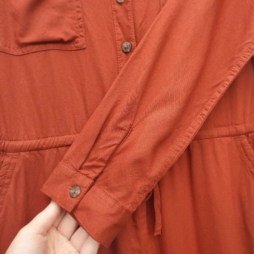 NWT Old Navy Tierra Red Long Sleeve Jumpsuit
